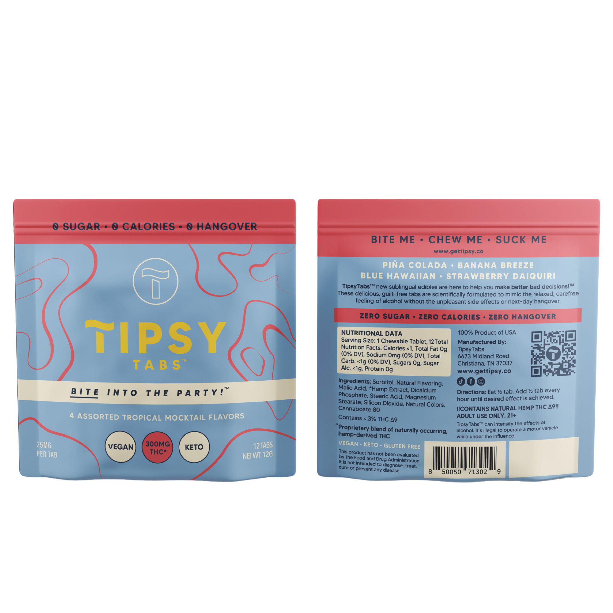 TipsyTabs™ 12 count Assorted Tropical Flavors